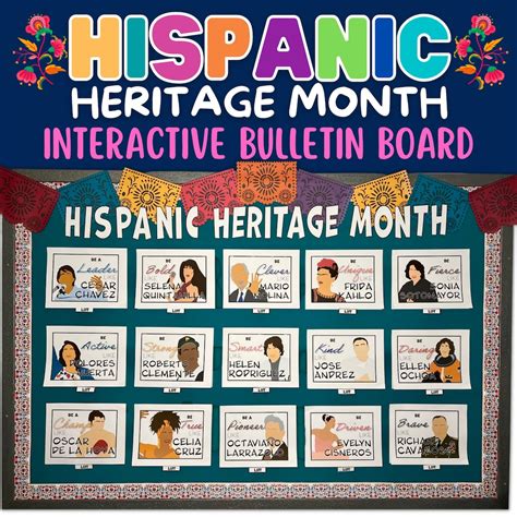 Hispanic Heritage Month Bulletin Board Interactive Posters Etsy