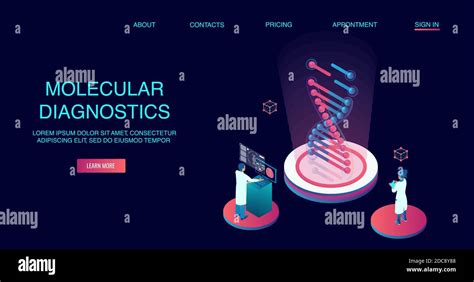 Molecular Diagnostics Concept Vector Of Doctors Researchers Working With DNA Material In