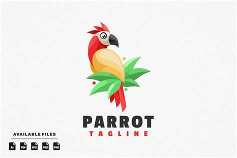 Parrot Bird Character Mascot Logo Graphic By Artbernadif · Creative Fabrica