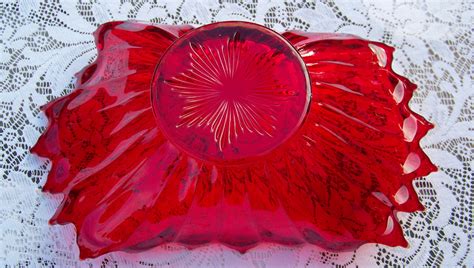 What Can You Tell Me About This Red Art Glass Bowl It Measures 14 X 7 1 2 X 4 3 8 H What Is