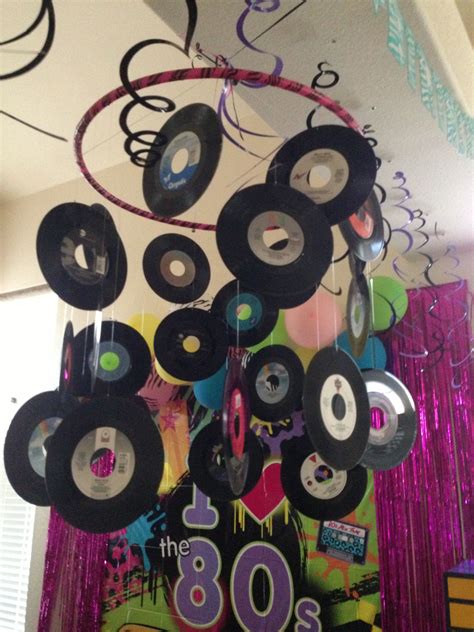 My 80s Party Decorations 45 Rpm Record Chandelier In 2019 80s