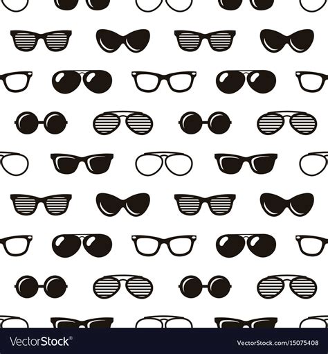 Seamless Pattern With Sunglasses Royalty Free Vector Image