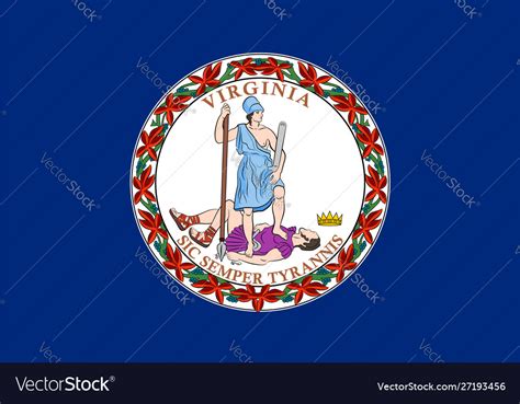 Flag Virginia State Usa Royalty Free Vector Image