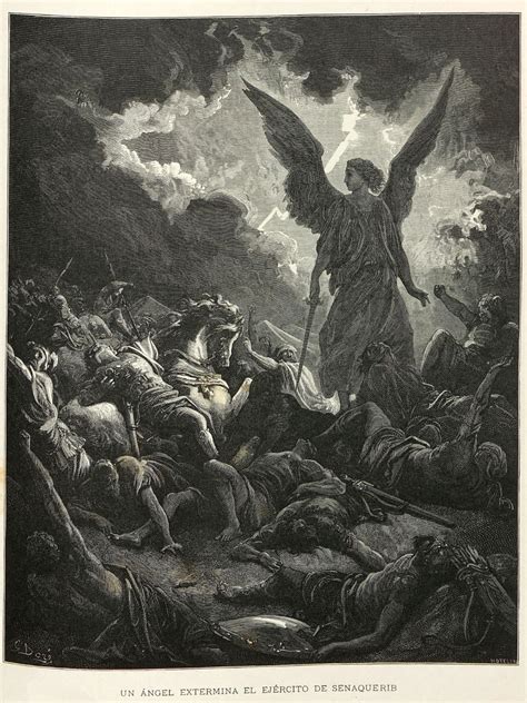 Gustave Doré 1832 1883 Un ángel Extermina El Ejercito De Senaquerib