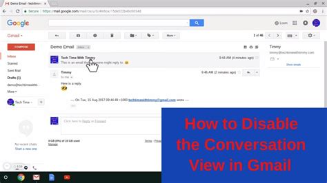 How To Disable Conversation View In Gmail Youtube