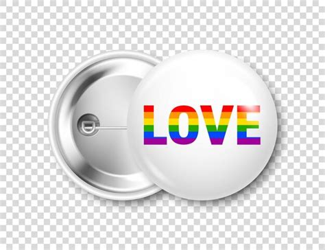 Premium Vector Realistic White Badge With Lgbtq Rainbow Flag Lesbian