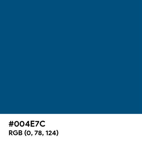 Gentian Blue Color Hex Code Is 004e7c