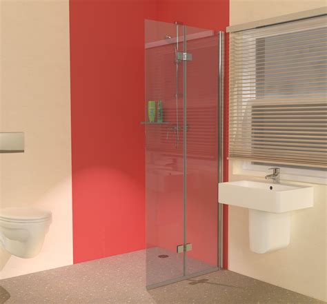 the space saving solution for a small wet room uniclosure folding hinged glass screens