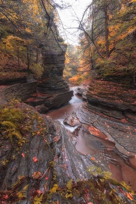 The Beautiful Rock Formations Of Buttermilk Falls New York Oc