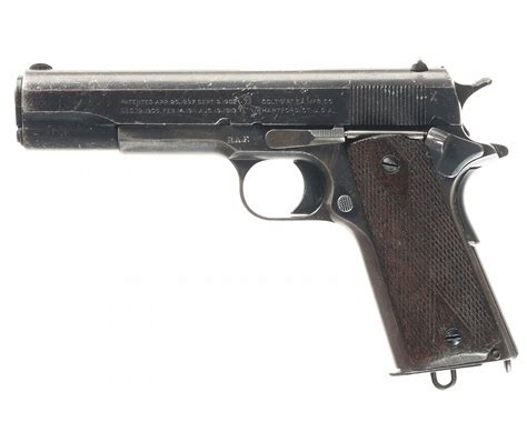 Colt Government Model Semi Automatic Pistol In 455 Eley