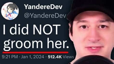 Massive Youtuber Grooming Apology Yandere Dev Response Addressing