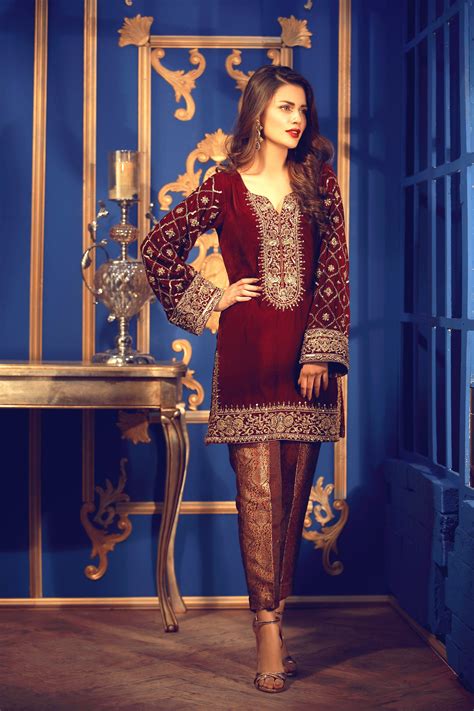 Velvet Glam Pakistani Designer Outfit Sarosh Salman Velvet