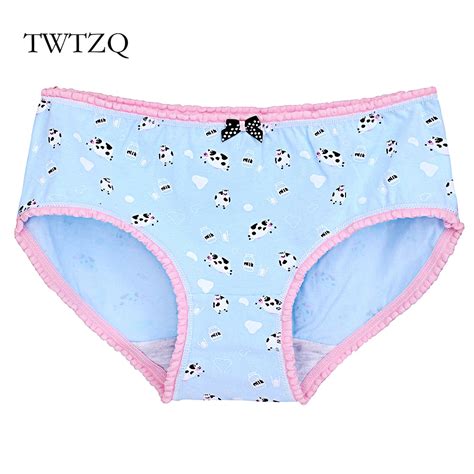 Twtzq New Cow Cloud Briefs Underwear Women Cotton Cute Girl Panties For