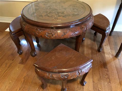 Asian Coffee Table With Stools Antique Asian Furniture Coffee Table