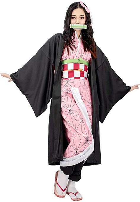 Demon Slayer Kamado Nezuko Cosplay Costumes Kimetsu No Yaiba Pink Hot