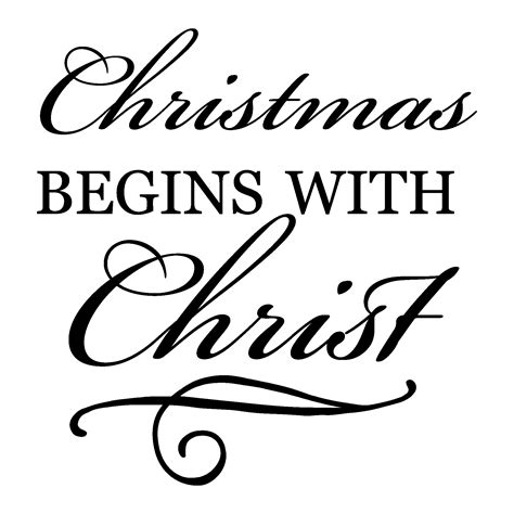Christmas Begins With Christ Wall Quotes Decal