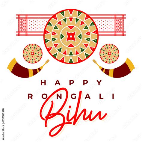 Happy Rongali Bihu Festival Concept Design Template For Banner Icon