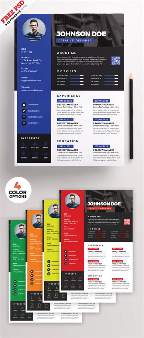 Curriculum vitae of jaeyeong yang. Awesome Resume CV Design PSD Bundle | PSDFreebies.com