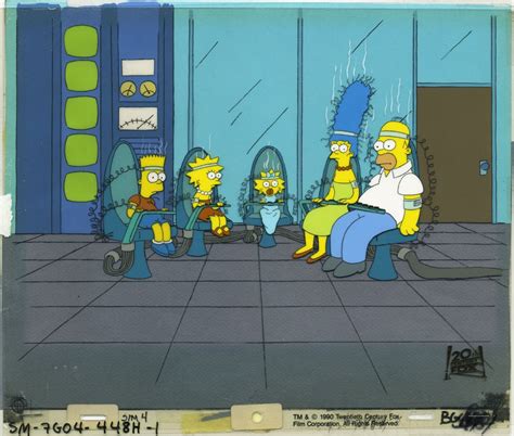 The Simpsons Original Production Animation Cel Drawing From Fox 1994