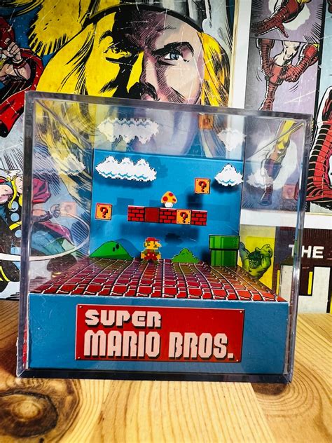 Super Mario Bros 3 3d Cube Diorama Etsy