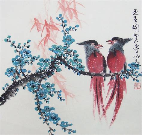Original Painting Oriental Art Chinese Art Two Lovely By Art68