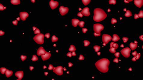 21kb, red heart at black background picture with tags: Red Hearts Flying On Black Background Stock Footage Video ...