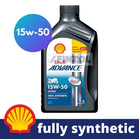 Shell Advance 4t Ultra 15w 50 Fully Synthetic Motorcycle Engine Oil 1l