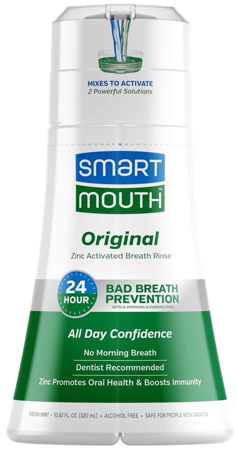 smartmouth the original activated dual solution oral breath rinse mouthwash fresh mint 10 82