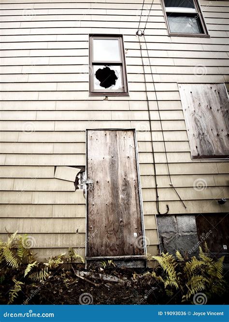 Boarded Creepy Looking Old Venetian Style Red Brick Abandoned Suburban