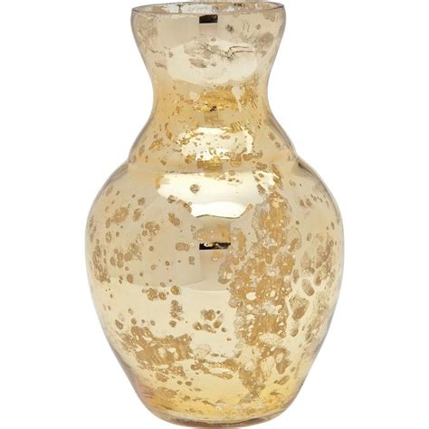Vintage Mercury Glass Vase 55 Inch Evelyn Classic Design Gold