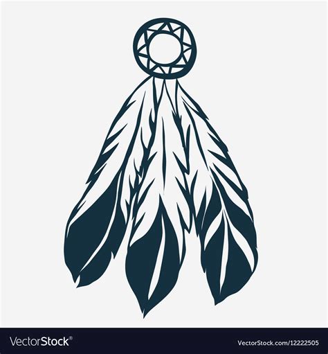 Tribal Feathers Dreamcatcher Royalty Free Vector Image