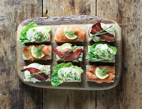 Hot Dressed Smoked Salmon Open Sandwiches Recipe Abel And Cole