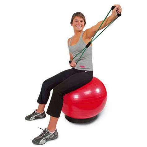 Cando Deluxe Anti Burst Exercise Ball Red 75cm 1009001 W40140