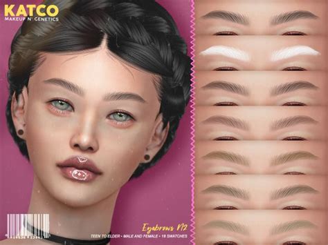 Katco Eyebrows N2 The Sims 4 Download Simsdomination Sims 4