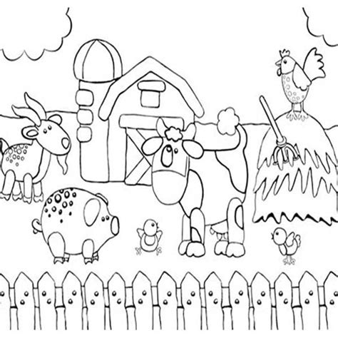 A set of six different bingo cards depicting farm life and farm animals. Kid Drawing Of Farm Animal Coloring Page : Kids Play Color