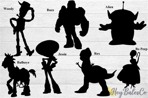 Toy Story Character Silhouette Vinyl Decal Characters Decal Etsy