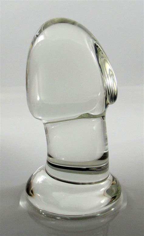 Xl Extra Large Glass Cock Head Butt Plug Sex Toy Mature
