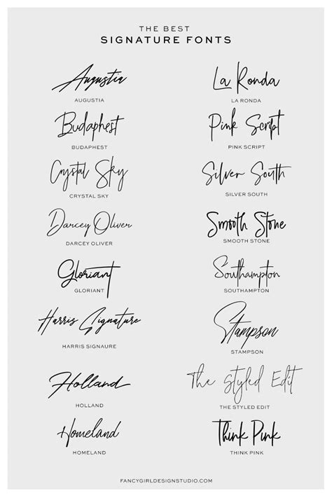 The Best Signature Fonts Fancy Girl Designs