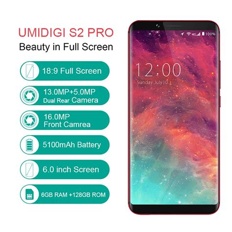 Umidigi S2 Pro 60 4g Lte Smartphone 6gb128gb Android 70 5100mah