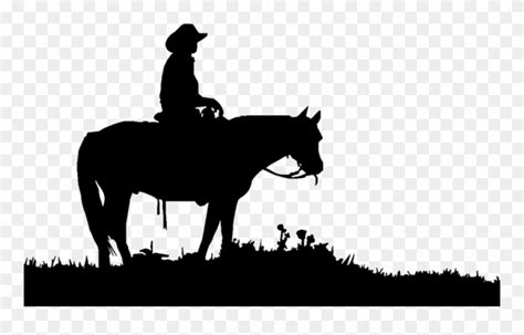 Download Transparent Horses Cowboy Clipart Freeuse Download Cowboy On