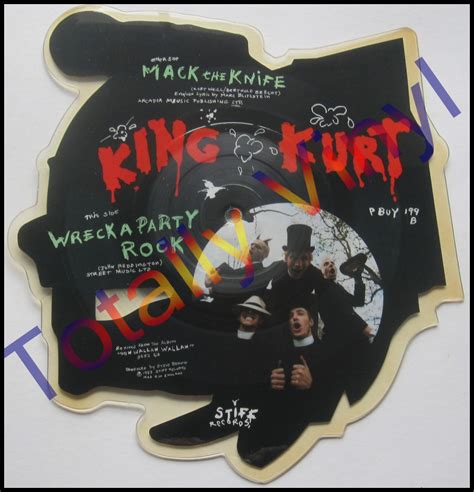 Totally Vinyl Records King Kurt Mack The Knife Wreck A Party Rock 7 Inch Picture Disc Shaped