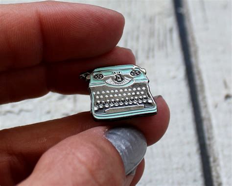 Typewriter Pin Vintage Typewriter Enamel Pin Writer T Etsy