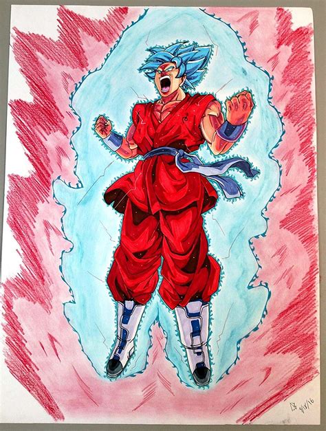 Till now your kids only watched the dragon ball z episodes and played unimaginative video games. Buy Dragon Ball Z Super Goku Super Saiyan Blue Kaioken Animation Art 18x24 Original Art Drawing ...