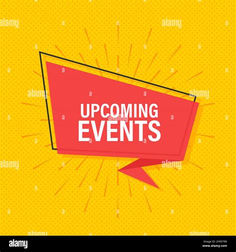 Megaphone Banner Business Concept With Text Upcoming Events Vector