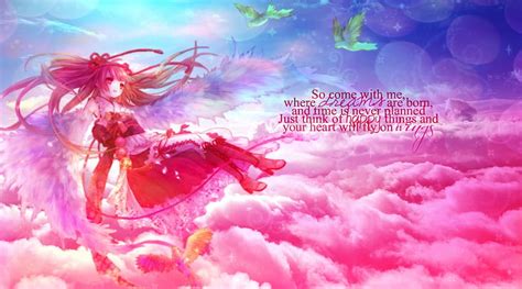 ~come With Me~ Colorful Wings Angel Birds Bonito Sky Clouds Fantasy Hd Wallpaper Peakpx