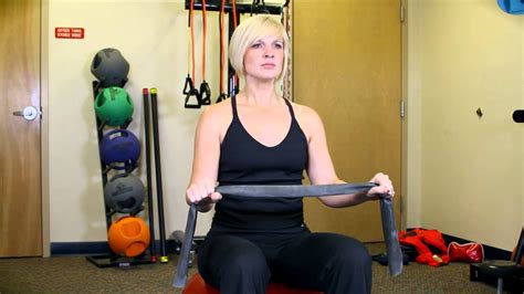Upper Trapezius Exercise With A Thera Band Smart Exercises Youtube