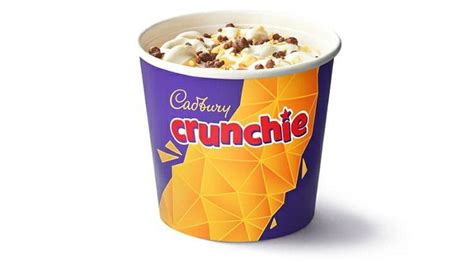 McDonald S Cadbury Crunchie McFlurry Ice Cream Cadbury Crunchie