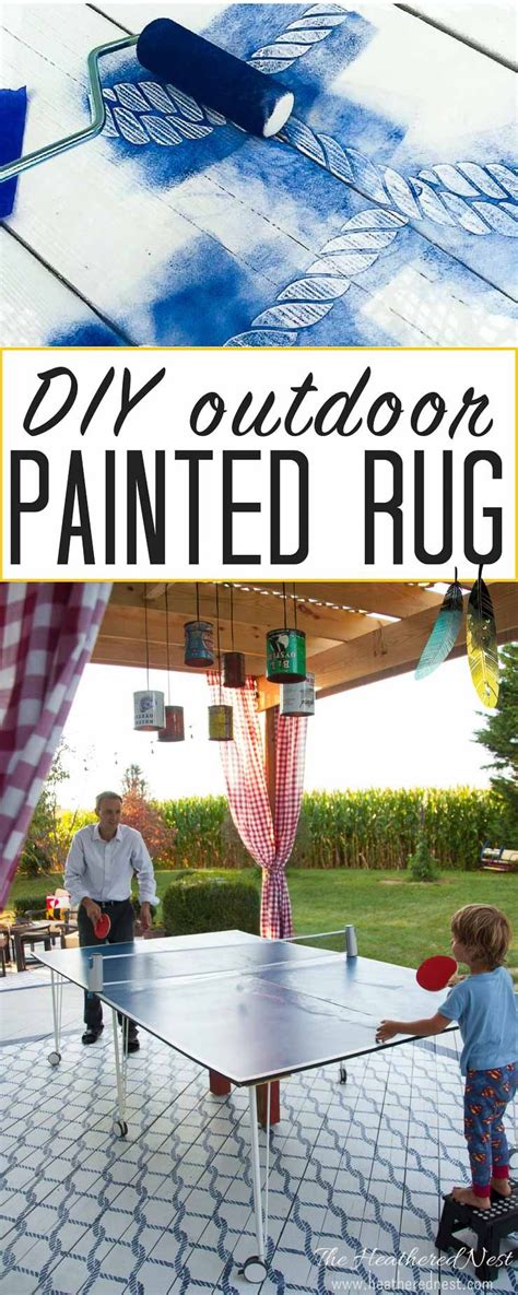 Painted Diy Outdoor Rug Tutorial Summer Diy Projects Diy Rug Diy