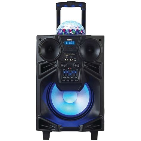 Naxa Nds 1001 10 Portable Djpa Speaker With Bluetooth And Disco Dome