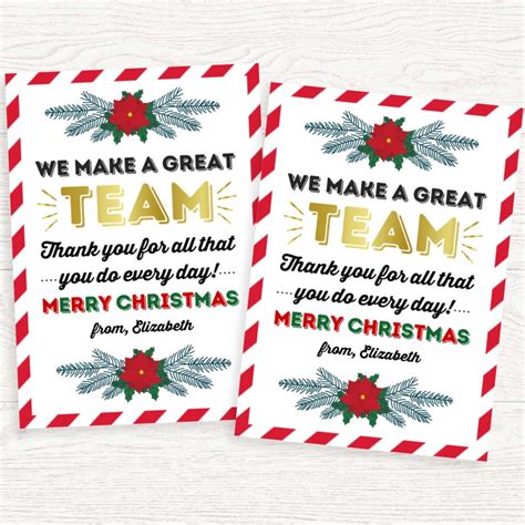 We Make A Great Team Merry Christmas T Tag Staff Etsy